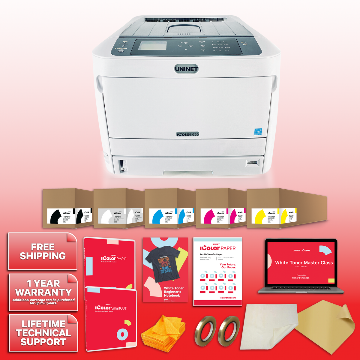 IColor 650 White Toner DTF Printer - Studio Package