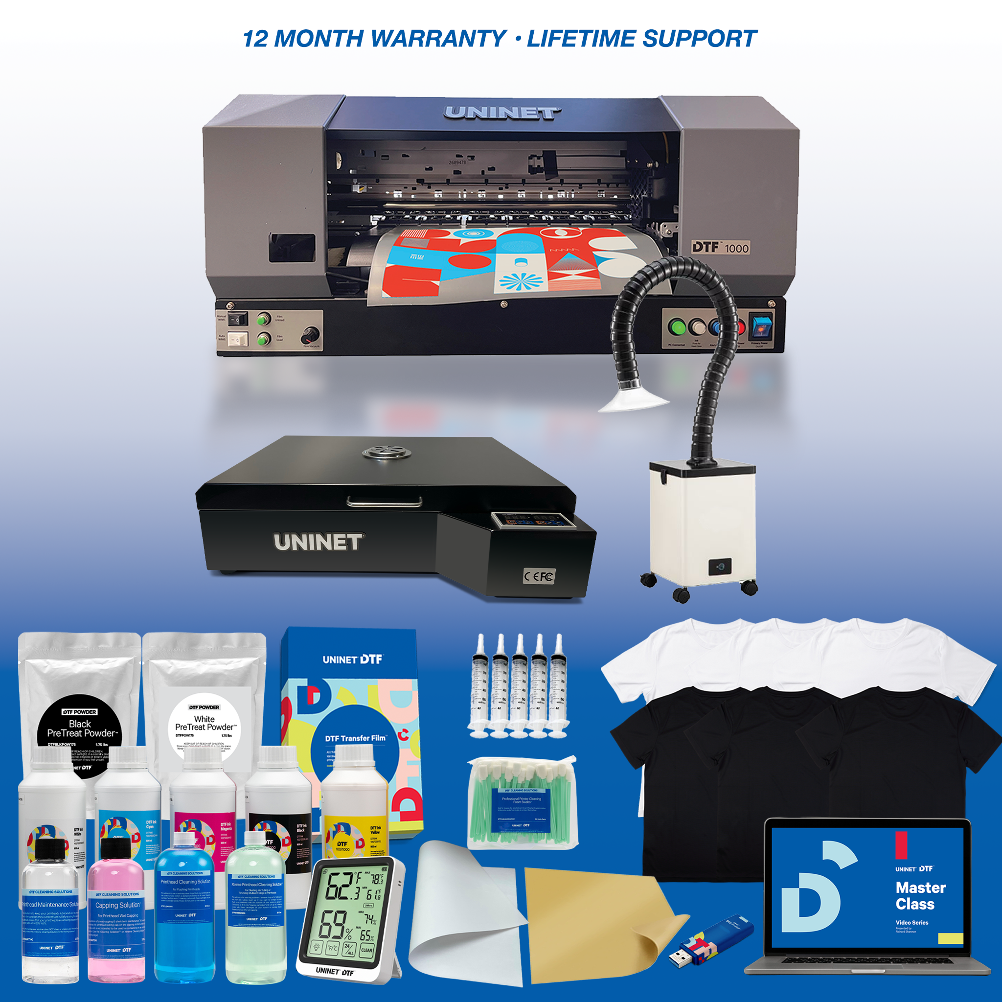 DTF 1000 Printer - Starter PRO Package with 13